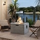 preview thumbnail 2 of 1, MGO 40,000 BTU Outdoor Square Fire Pit with Steel Burner