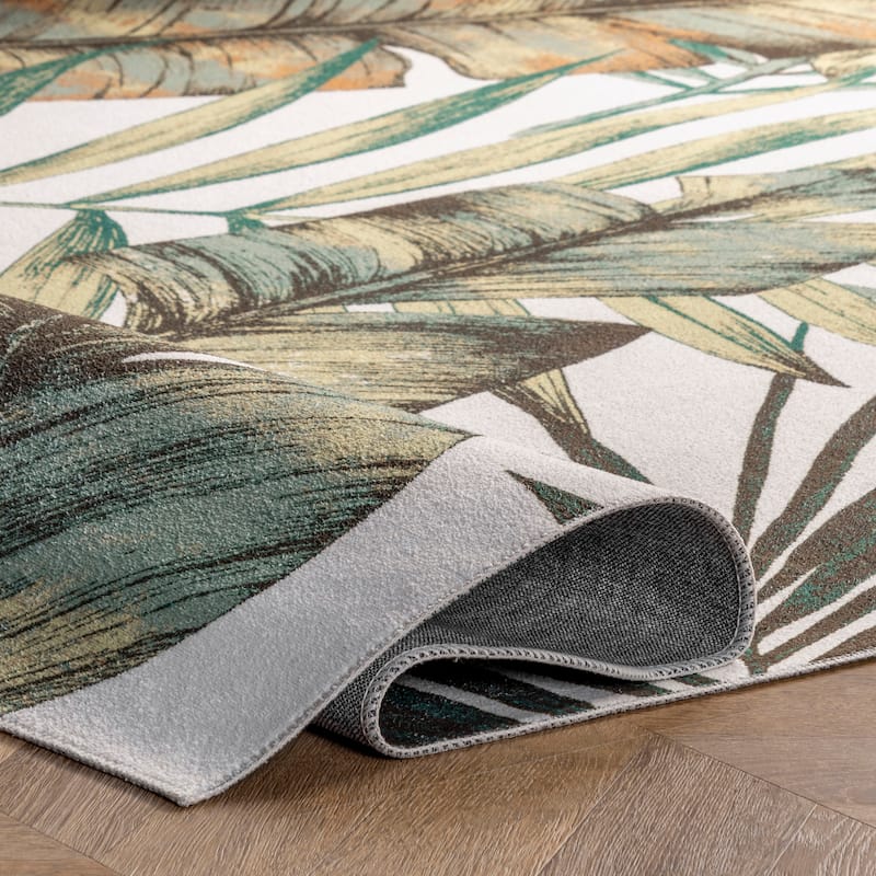 Nuloom Cyra Splashguard Graphic Machine Washable Area Rug