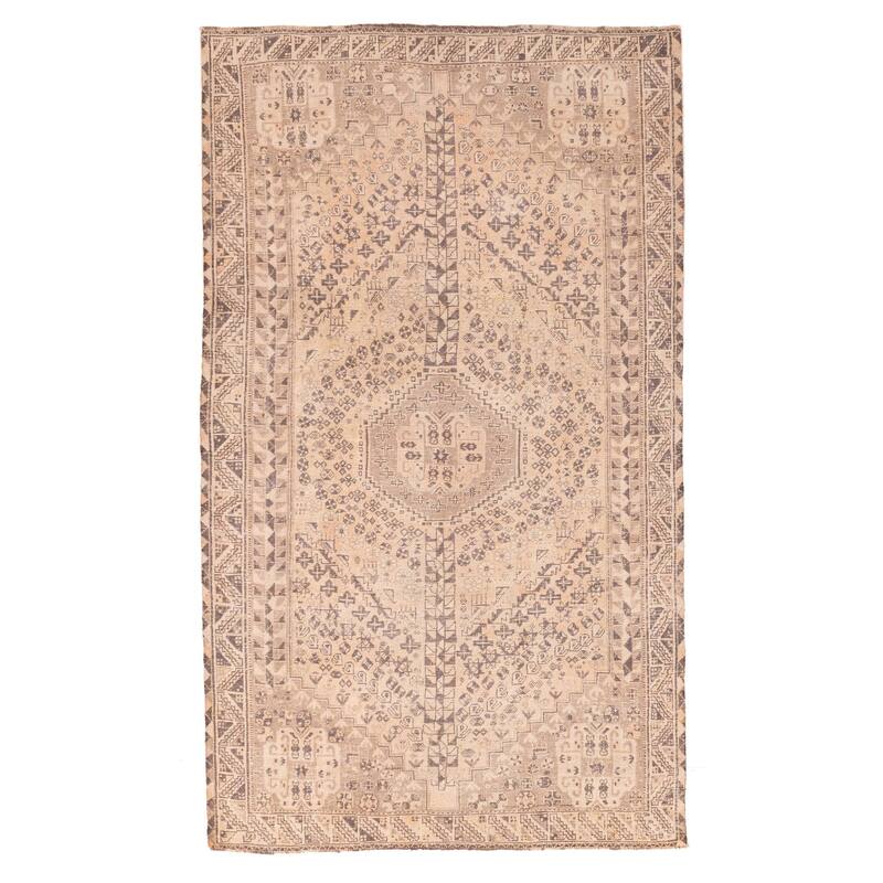 ECARPETGALLERY Hand-knotted Antalya Vintage Light Copper Wool Rug - 5'2 x 8'10