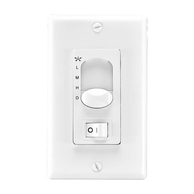 CARRO HOME Pyatt Switch, 2 in 1 Fan Speed Control and Light On/Off Switch(Capable of controlling AC ceiling fans) - N/A - Wall Mount