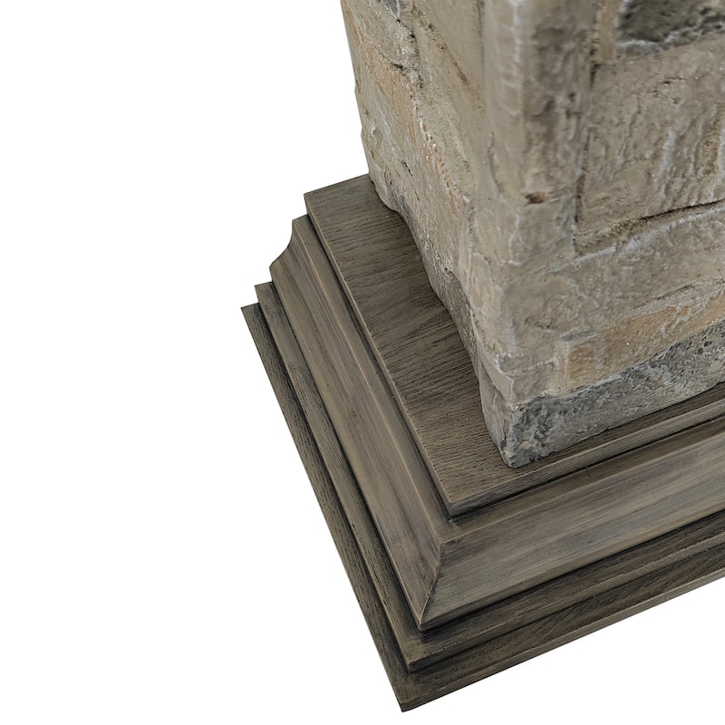 40 in. Faux Stone Freestanding Electric Fireplace - 40" in Width