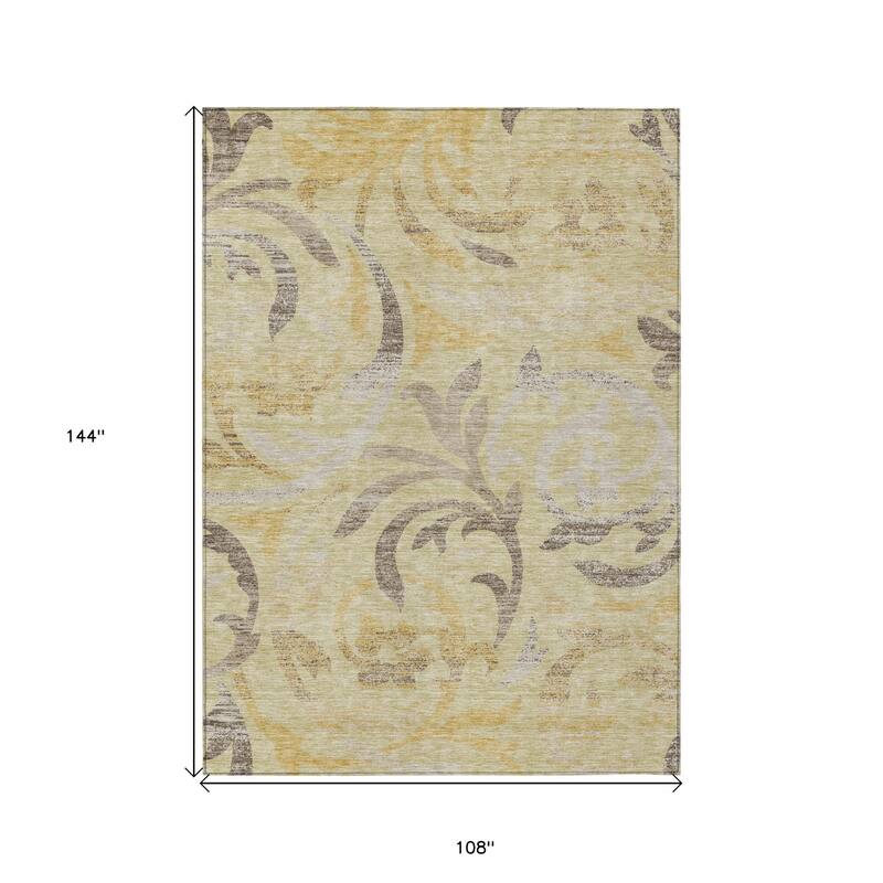 HomeRoots Floral Transitional Rectangle Outdoor Rug