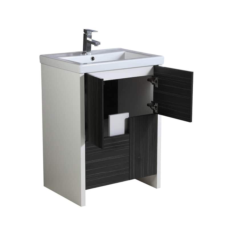 Fine Fixtures Midland Vanity Cabinet Set With Vitreous China Sink