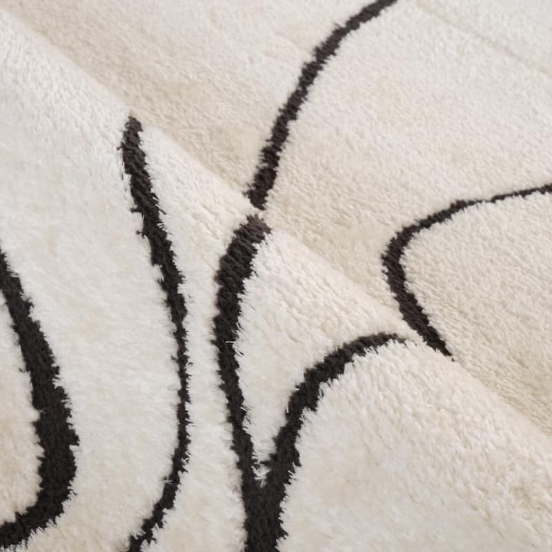 Mulan Ivory Moroccan Power-Loom Area Rug 2' x 3'