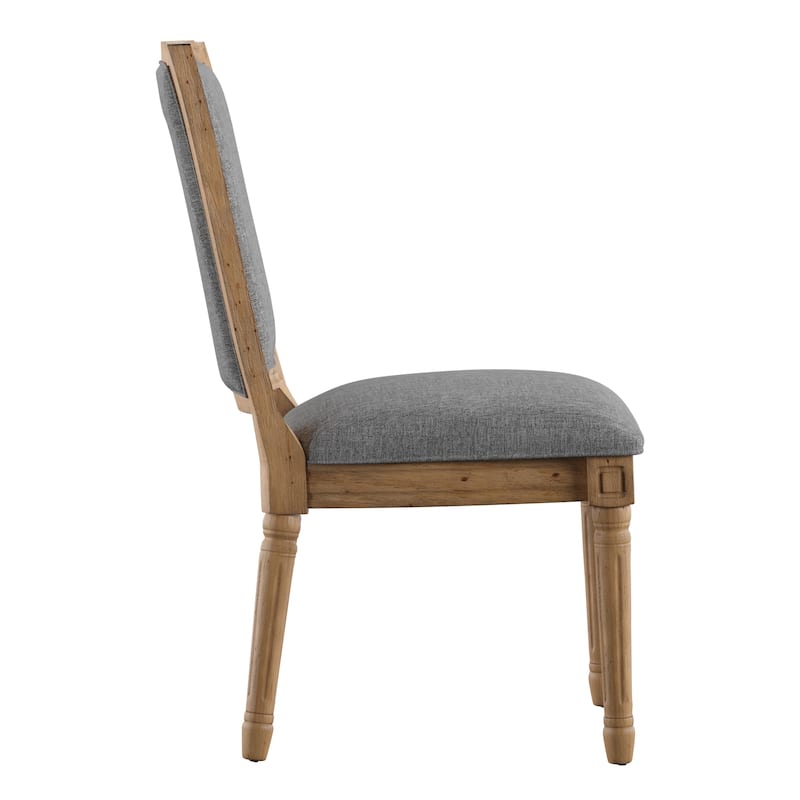 Deana Ornate Linen Dining Chairs (Set of 2) by iNSPIRE Q Artisan