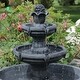 preview thumbnail 5 of 8, 3-Tier Budding Fruition Outdoor Water Fountain Backyard Feature - 34"