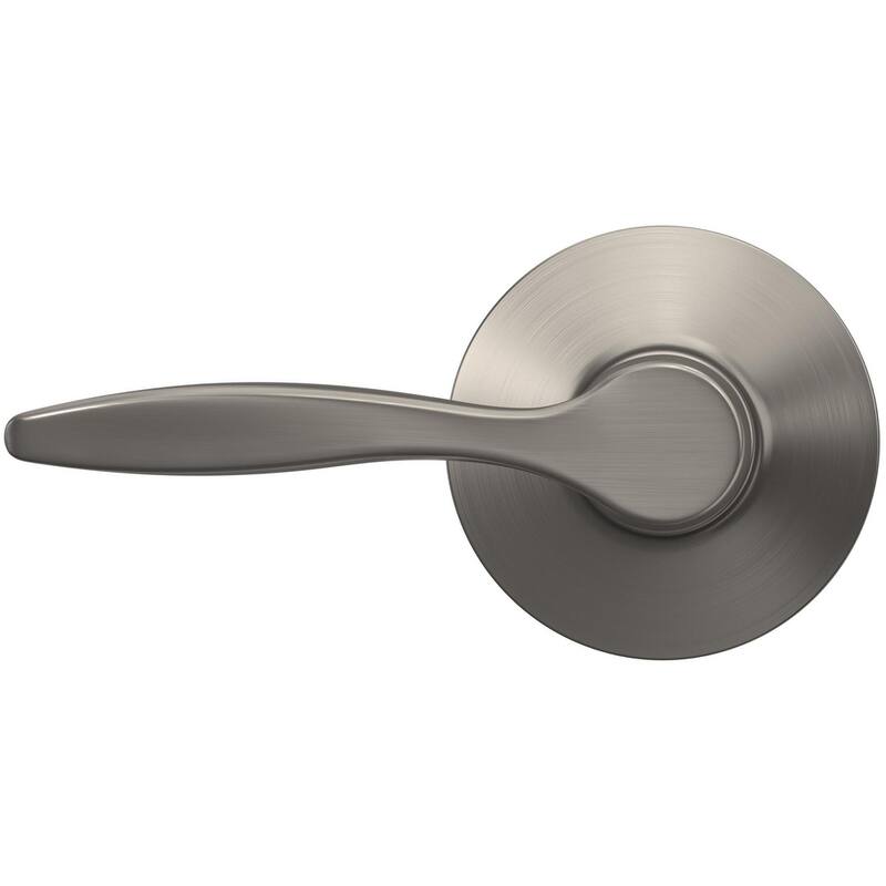 Schlage F10-DEL Delfayo Passage Door Lever Set with Plymouth Trim