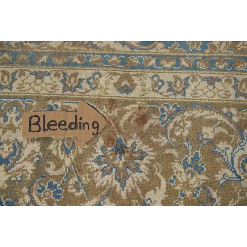 Orange Vintage Najafabad Persian Area Rug Hand-Knotted Wool Carpet - 9'5" x 13'4"
