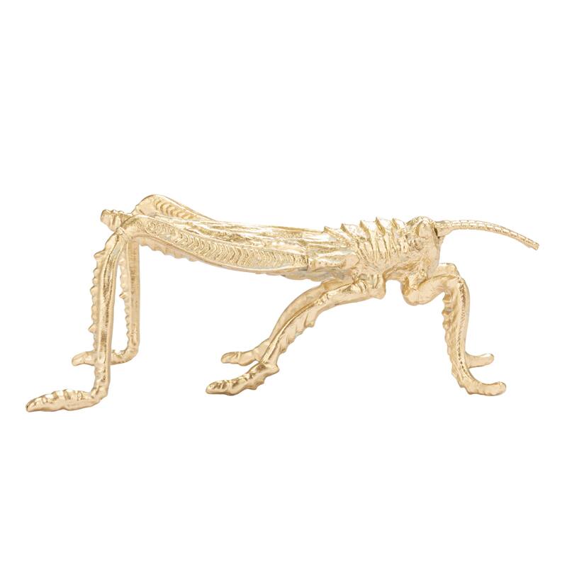 Pewter Grasshopper Accent Figurine - 5.88"L x 2.25"W x 1.88"H