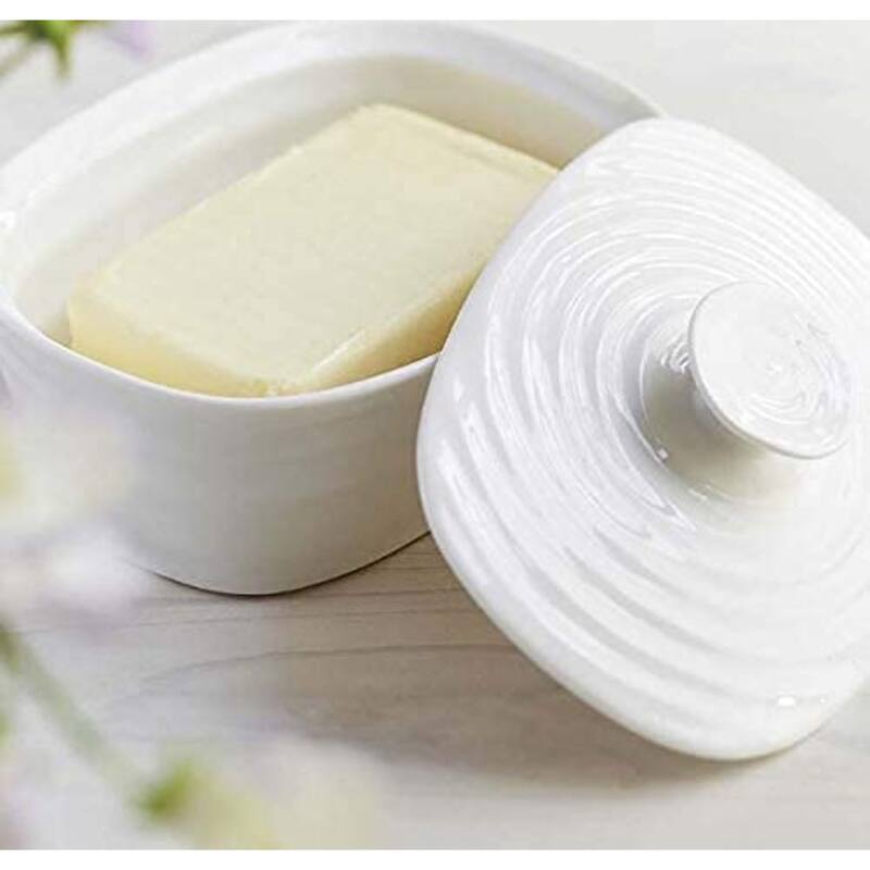Portmeirion Sophie Conran White Covered Butter Dish