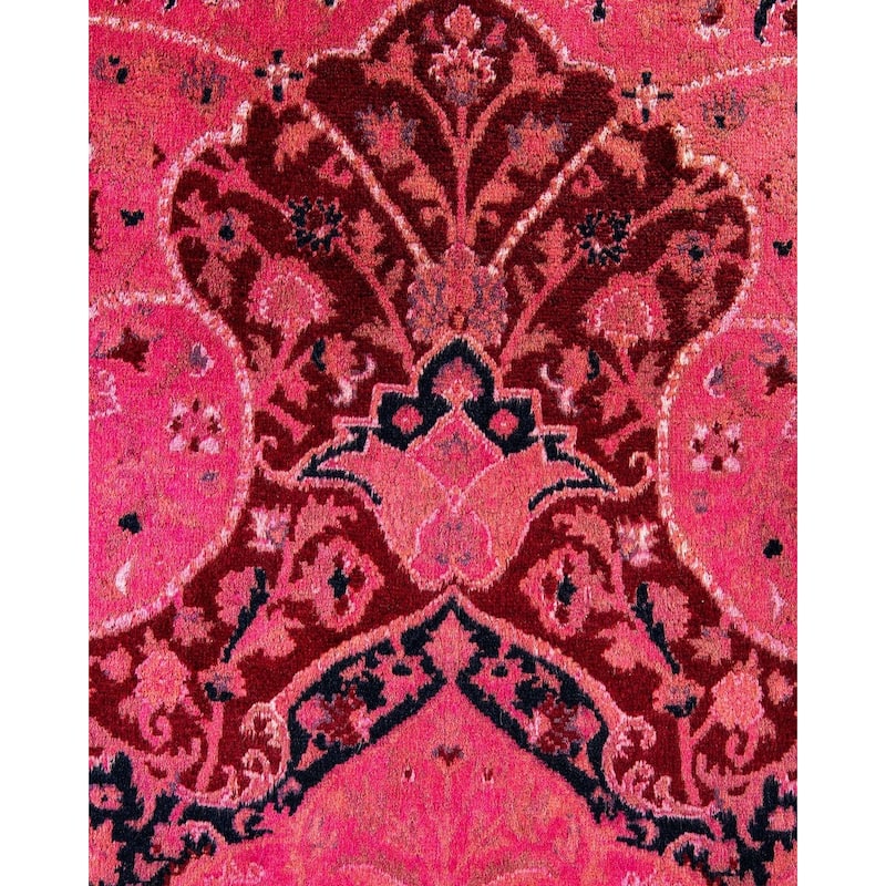 Fine Vibrance, One-of-a-Kind Hand-Knotted Area Rug - Pink, 4' 6" x 7' 3" - 4' 6" x 7' 3"