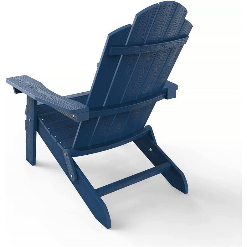 WINSOON All Weather HIPS Outdoor Folding Adirondack Chairs Outdoor Chairs Set of 4
