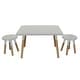preview thumbnail 3 of 6, Kids Gray Wood Table and Stool Set