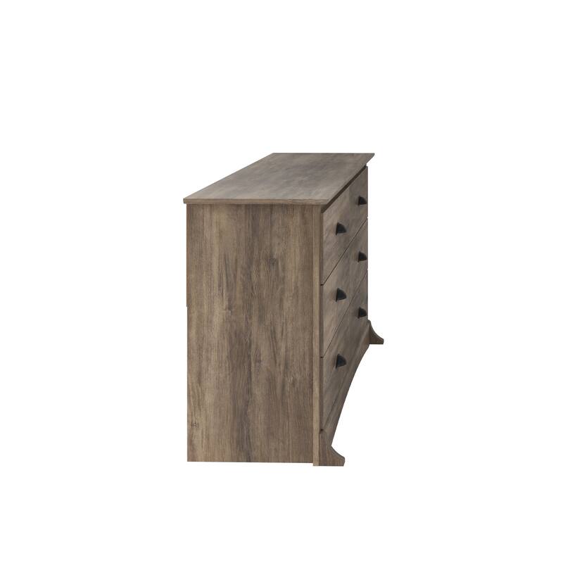 Prepac Salt Spring 6 Drawer Double Dresser for Bedroom, Wide Chest of Drawers, Traditional Bedroom Furniture