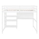 preview thumbnail 4 of 11, Multifunctional Design Loft Bed with Shelves, Desk and Board, Maximized space, Full size, White