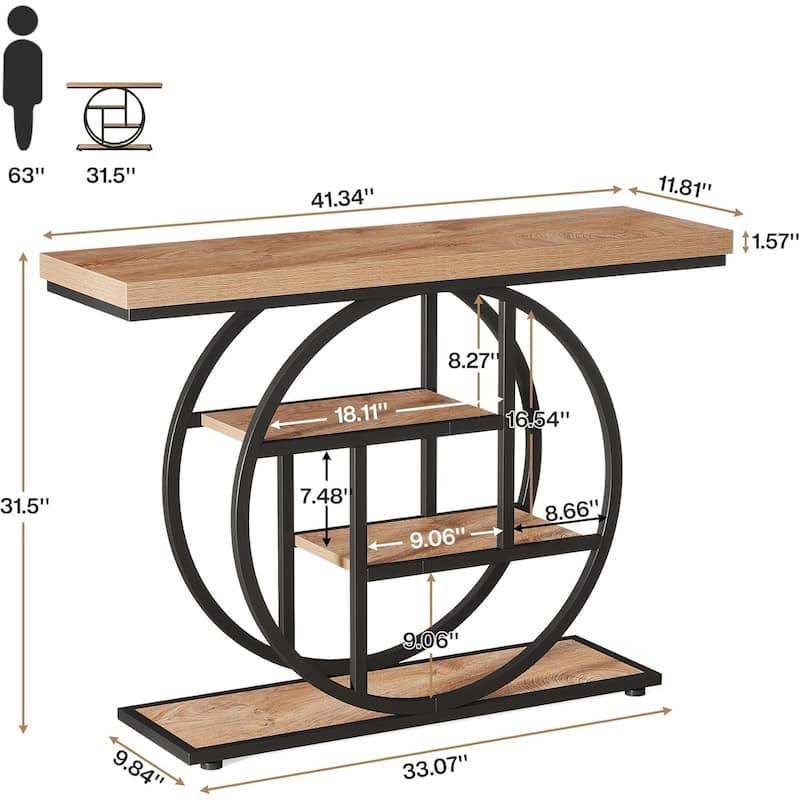 4-Tier Sofa Table Entryway Table, Console Table