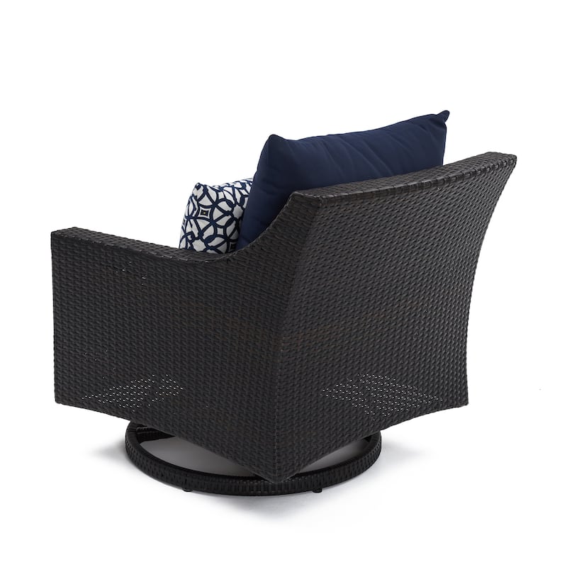 Deco 2 Piece Sunbrella Outdoor Patio Motion Club Chairs - 30"W x 33"D x 32"H