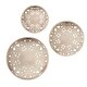 preview thumbnail 6 of 5, Broken and Distressed Carved Flower Wood Wall Decoration (3-piece Set)