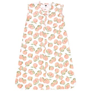 Hudson Baby Infant Girl Cotton Sleeveless Wearable Sleeping Bag, Sack, Blanket, Peach
