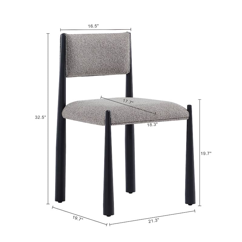 Manhattan Comfort Lennor Metal Boucle Side Chair Set of 2