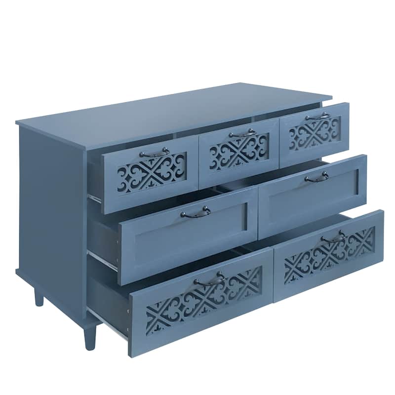 7 Drawer Cabinet American Furniture Suitable for Bedroom - N/A