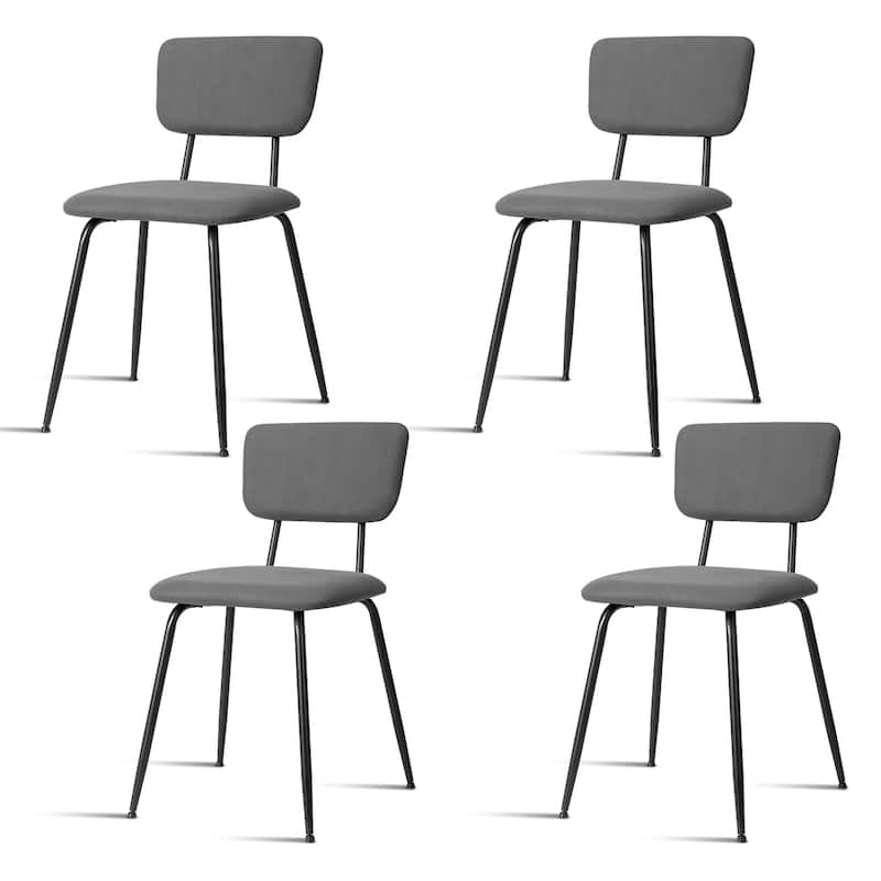 Iron Modern Padded Office Chairs Adjustable Foot Pads Set - Grey-4pc