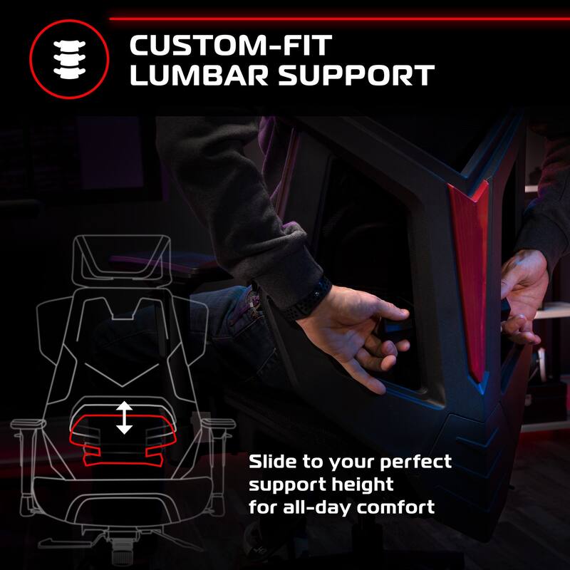 RESPAWN FLEXX Mesh Gaming Chair With Lumbar Support, Adjustable Headrest