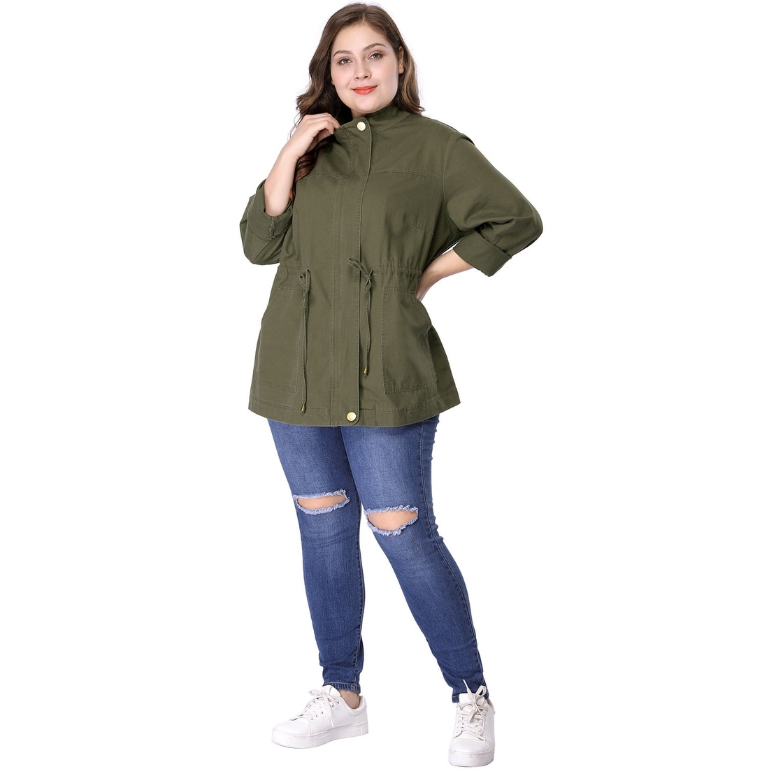 plus size utility jacket