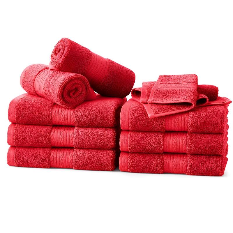 Luxurious Cotton 600GSM Soft Wash Cloths 12X12 Inch by Ample Decor - 10 Pcs