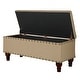 preview thumbnail 8 of 48, Copper Grove Muscari Upholstered Storage Bench with Nailhead Trim