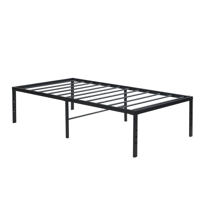 Metal Platform Bed Frame without Headboard, Heavy Duty Metal Bed Frame, No Box Spring Needed, Under Bed Storage