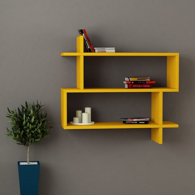 Westcott Modern Wall Shelf - Gold/Yellow