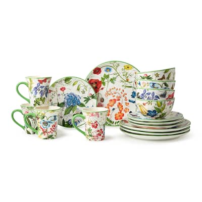 Certified International Greenhouse 16pc Dinnerware Set, Service for 4