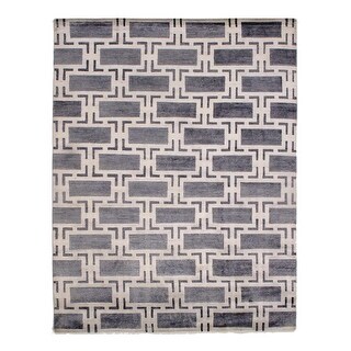 RugGray Modern Bamboo silk Rug - 8'x10' - Gray - 10' x 8' - Bed Bath ...