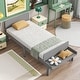 preview thumbnail 2 of 24, Modern Twin Bed with Footboard Bench Ideal for Any Youthful Bedroom Grey