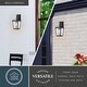 preview thumbnail 3 of 6, VAXCEL Cottage Grove 1-Light Matte Black Outdoor Wall Sconce made of Durable Metal, Clear Glass Shade, LED Compatible