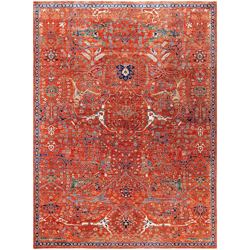 Serapi One-of-a-Kind Hand-Knotted Area Rug - Red - 8' 11" x 11' 9"