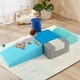 preview thumbnail 2 of 7, Gymax 6 PCS Kids Climber Play Set Indoor Foam Climb and Crawl Activity - Blue