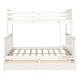 preview thumbnail 6 of 9, Contemporary Style Twin Over Full Bunk Bed with Sloping Ladder,Wooden Bunk Bed with Safety Guard Rails and Storage Drawers