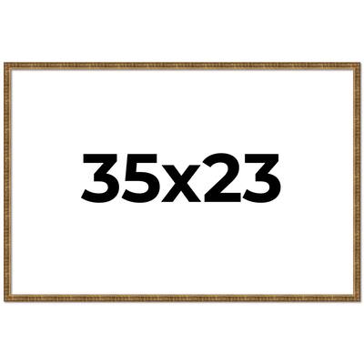 35x23 Frame Gold Solid Wood Picture Frame - Complete Modern Photo