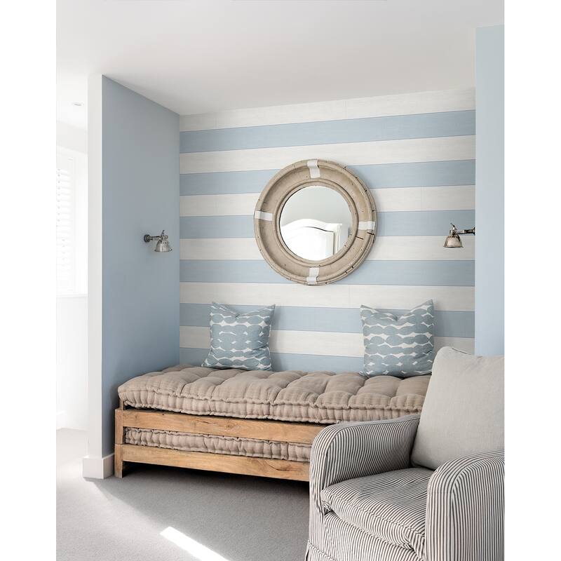 NextWall Two Toned Shiplap Peel and Stick Wallpaper