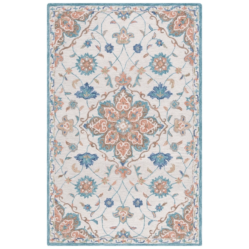 SAFAVIEH Handmade Blossom Tjakea French Country Wool Rug