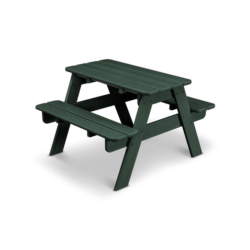 POLYWOOD Kids Outdoor Picnic Table - Green