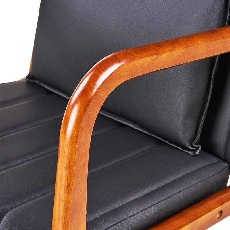 Lounge Accent Chair, Mid Century Modern Chair, High Back Chair, Wood Frame Armchair, Comfy Reading Chair for Living Room, Office