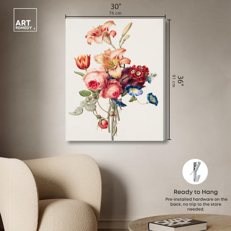 Bouquet 1820 Canvas by Art Remedy, Gallery Wrapped