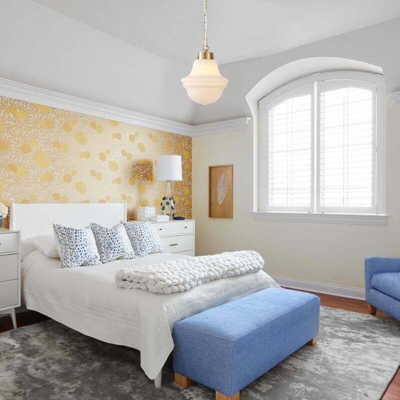 1- Light 8.26'' Wide Dimmable White Milk Glass Pendant