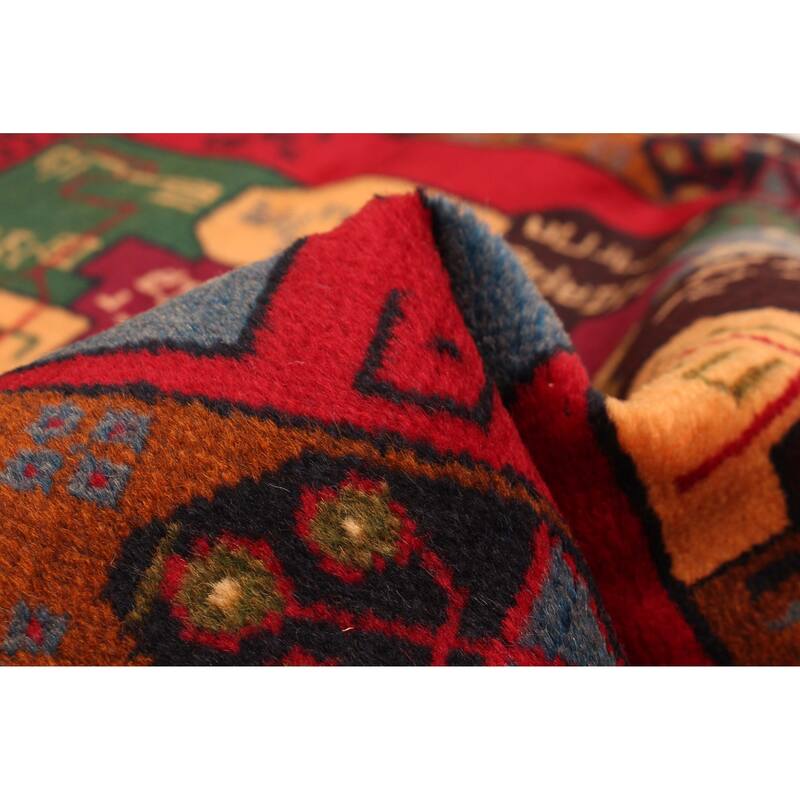 ECARPETGALLERY Hand-knotted Teimani Red Wool Rug - 3'2 x 6'2