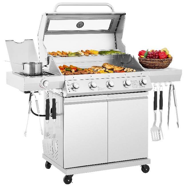 Royal Gourmet Deluxe Stainless Steel 5-Burner Gas Grill