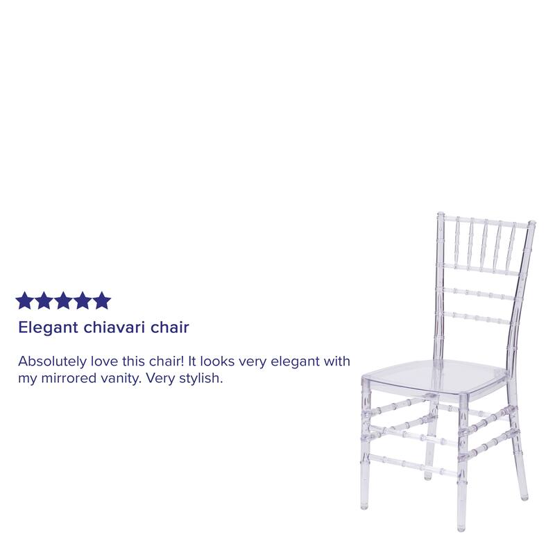 Crystal Ice Stacking Chiavari Chair (Set of 2) - N/A
