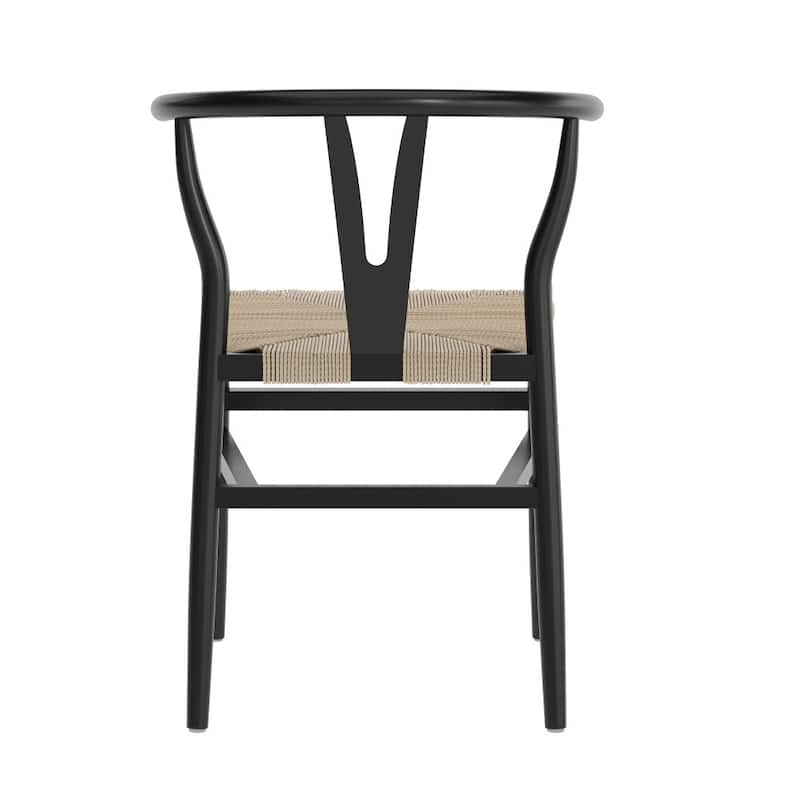 2PK Commercial Y-Back Style Wood and Kraft Paper Stack Dining Chair - 22"D x 21.25"W x 29.75"H